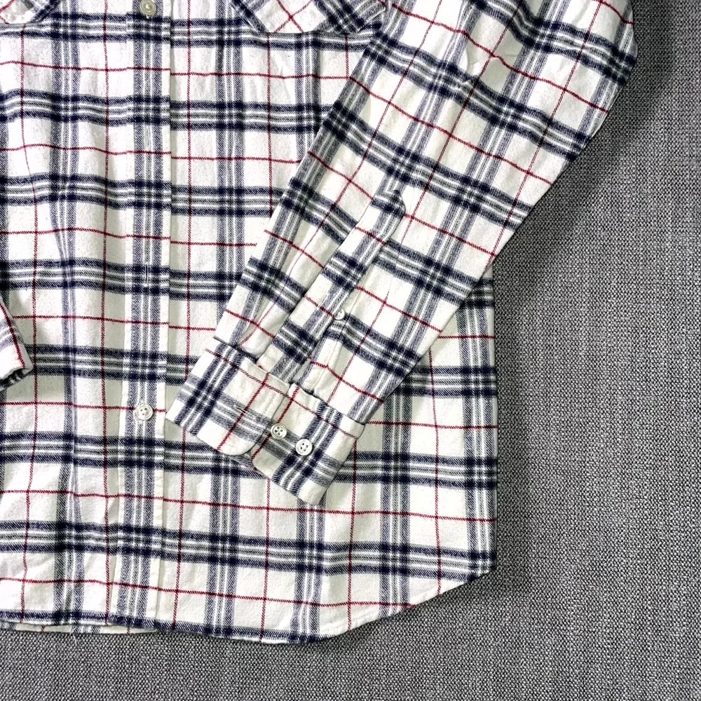 Banana Republic Flannel Shirt Mens XL Multicolor Plaid Standard Fit Button Up